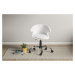 Kancelářská otočná židle na kolečkách gigi – bílá