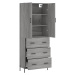 vidaXL Skříň highboard šedá sonoma 69,5 x 34 x 180 cm kompozitní dřevo