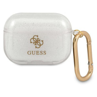 Guess GUAPUCG4GT pouzdro na Airpods PRO transparent Glitter Collection