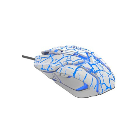 Myš drátová USB, E-blue Auroza Gaming, bílá, optická, 4000DPI