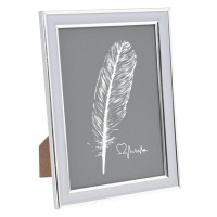 DekorStyle Stojací fotorámeček FEATHER 15x20 cm stříbrný