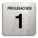 Accept Piktogram "převlékací box XI" (80 × 80 mm) (stříbrná tabulka - černý tisk bez rámečku)