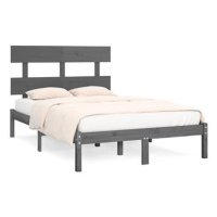 Rám postele šedý masivní dřevo 120 × 200 cm, 3104670