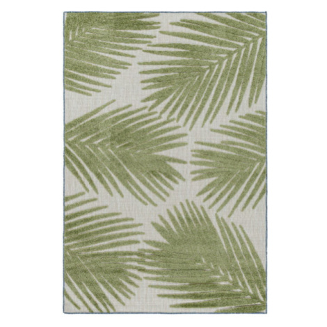 Šňůrkový koberec Bahama 3D listy, zelený