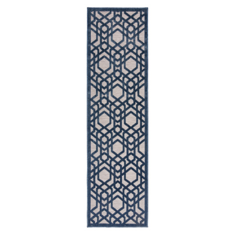 Flair Rugs koberce Běhoun Piatto Oro Blue – na ven i na doma - 66x230 cm