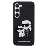 Pouzdro Karl Lagerfeld Saffiano Karl and Choupette NFT na Samsung Galaxy S23+ černé Černá