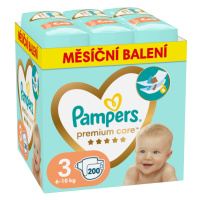 Pampers Premium Care Velikost 3, 200 Plen, 6kg-10kg. Pro slevu 100 Kč zadejte v košíku EAN: 9985