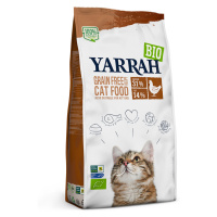 Yarrah Bio krmivo pro kočky bio kuřecí a ryby bez obilovin - výhodné balení 2 x 2,4 kg