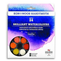 Koh-i-noor vodové barvy/vodovky BRILLIANT kulaté 24 barev KOH-I-NOOR HARDTMUTH Trade a.s.
