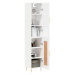 vidaXL Skříň highboard bílá s vysokým leskem 34,5x34x180 cm kompozit