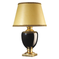 ONLI ONLI - Stolní lampa MOZART 1xE27/22W/230V černá/zlatá 75 cm