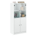 vidaXL Highboard s dvířky bílý 68 x 37 x 142 cm kompozitní dřevo