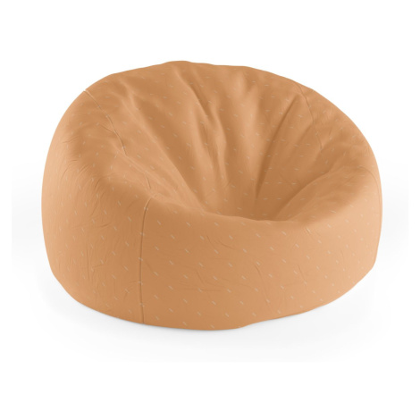 Sedací vak Cocoon Bílé čárky na oranžové - 115 x 75 cm x 45 cm