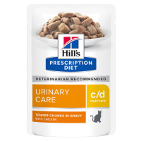 Hill's Prescription Diet c/d Multicare Urinary Care kapsičky kuřecí - Výhodné balení 24 x 85 g