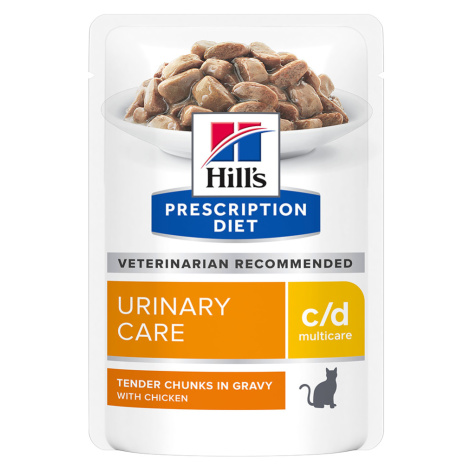 Hill's Prescription Diet c/d Multicare Urinary Care kapsičky kuřecí - Výhodné balení 24 x 85 g Hills
