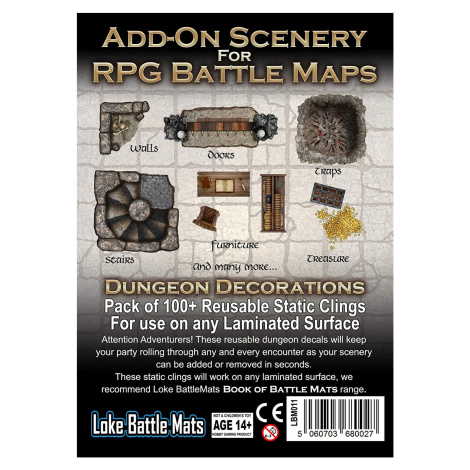 Loke Battle Mats Add-On Scenery for RPG Maps - Dungeon Decorations