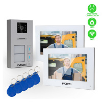 EVOLVEO DoorPhone AP2-2 drátový videotelefon pro dva byty s aplikací, bílý