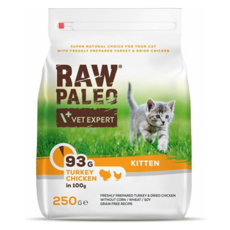 RAW PALEO Kitten - granule s krůtím a kuřecím masem pro koťata 250 g