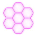 Escape6 Kompletní LED hexagonové svítidlo růžové, rozměr 7 elementů 238 × 252 cm