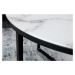 LuxD Designový konferenční stolek Latrisha 80 cm bílý - vzor mramor