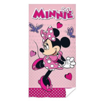 4sleep Dětská osuška 70 × 140 cm, Minnie Mouse růžová