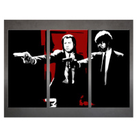 Ručně malovaný POP Art Pulp Fiction 3 dílný 120x80cm