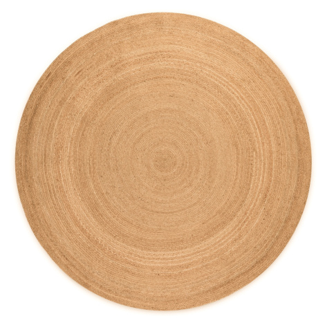 Hanse Home, Kusový koberec Jute Braided 106005 Gold kruh, 200x200 (průměr) kruh, béžová, chodba 