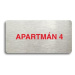Accept Piktogram "APARTMÁN 4" (160 × 80 mm) (stříbrná tabulka - barevný tisk bez rámečku)