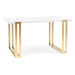 Jídelní stůl EWEN II 160 cm - bílá/zlatá