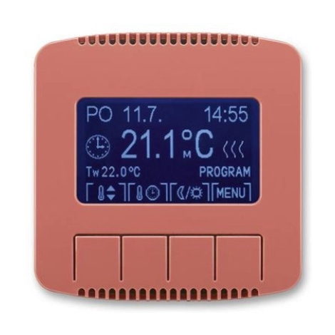 ABB Tango termostat pokojový vřesová červená 3292A-A10301 R2 programovatelný