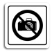 Accept Piktogram "zákaz fotografování" (80 × 80 mm) (bílá tabulka - černý tisk)