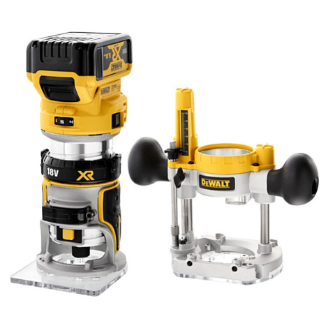 DeWALT DCW604P2 (2x5Ah) 18V XR aku ohraňovací frézka s ponornou základnou