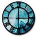 ASIR Nástěnné hodiny 50 cm modré
