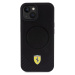 Zadní kryt Ferrari PU Leather Bottom Carbon pro Apple iPhone 15 Plus, black