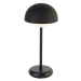 Černá stolní lampa včetně dobíjecího LED a 3-stupňového dotykového stmívače - Maureen