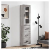 vidaXL Skříň highboard šedá sonoma 34,5 x 34 x 180 cm kompozitní dřevo