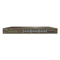 Tenda TEG3328F - Gigabit L2 switch 24x RJ45 + 4x SFP ports, VLAN, Smart QoS, STP/RSTP/MSTP, DHCP