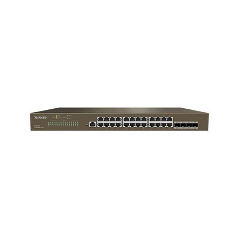 Tenda TEG3328F - Gigabit L2 switch 24x RJ45 + 4x SFP ports, VLAN, Smart QoS, STP/RSTP/MSTP, DHCP