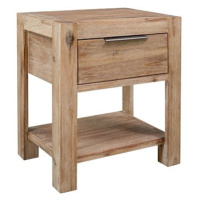 Noční stolek se zásuvkou 40 x 30 x 48 cm masivní akáciové dřevo