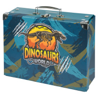 Skládací školní kufr Dinosaurs World s kováním