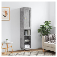 vidaXL Skříň highboard betonově šedá 34,5x34x180 cm kompozitní dřevo