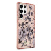 Guess GUHCS23LHCFWSP hard silikonové pouzdro Samsung Galaxy S23 ULTRA 5G pink Flower Collection