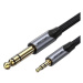 Vention Cotton Braided TRS 3.5mm Male to 6.5mm Male Audio Cable 10M Gray Aluminum Alloy Type