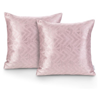 Sada dvou povlaků na polštář AmeliaHome Glamour Navia pudrově růžová