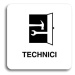 Accept Piktogram "technici" (80 × 80 mm) (bílá tabulka - černý tisk bez rámečku)