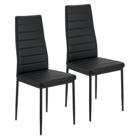 Juskys Jídelní židle Loja 2ks set - černá