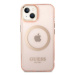 Guess GUHMP14MHTCMP hard silikonové pouzdro iPhone 14 PLUS 6.7" pink Gold Outline Translucent Ma