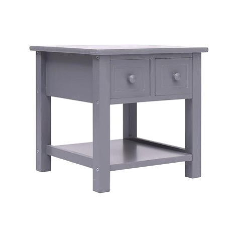 Odkládací stolek šedý 40 × 40 × 40 cm dřevo pavlovnie SHUMEE