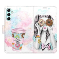 iSaprio flip pouzdro Donut Worry Girl pro Samsung Galaxy A34 5G