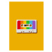 Ilustrace Rainbow cassette tape, retales botijero, 30 × 40 cm